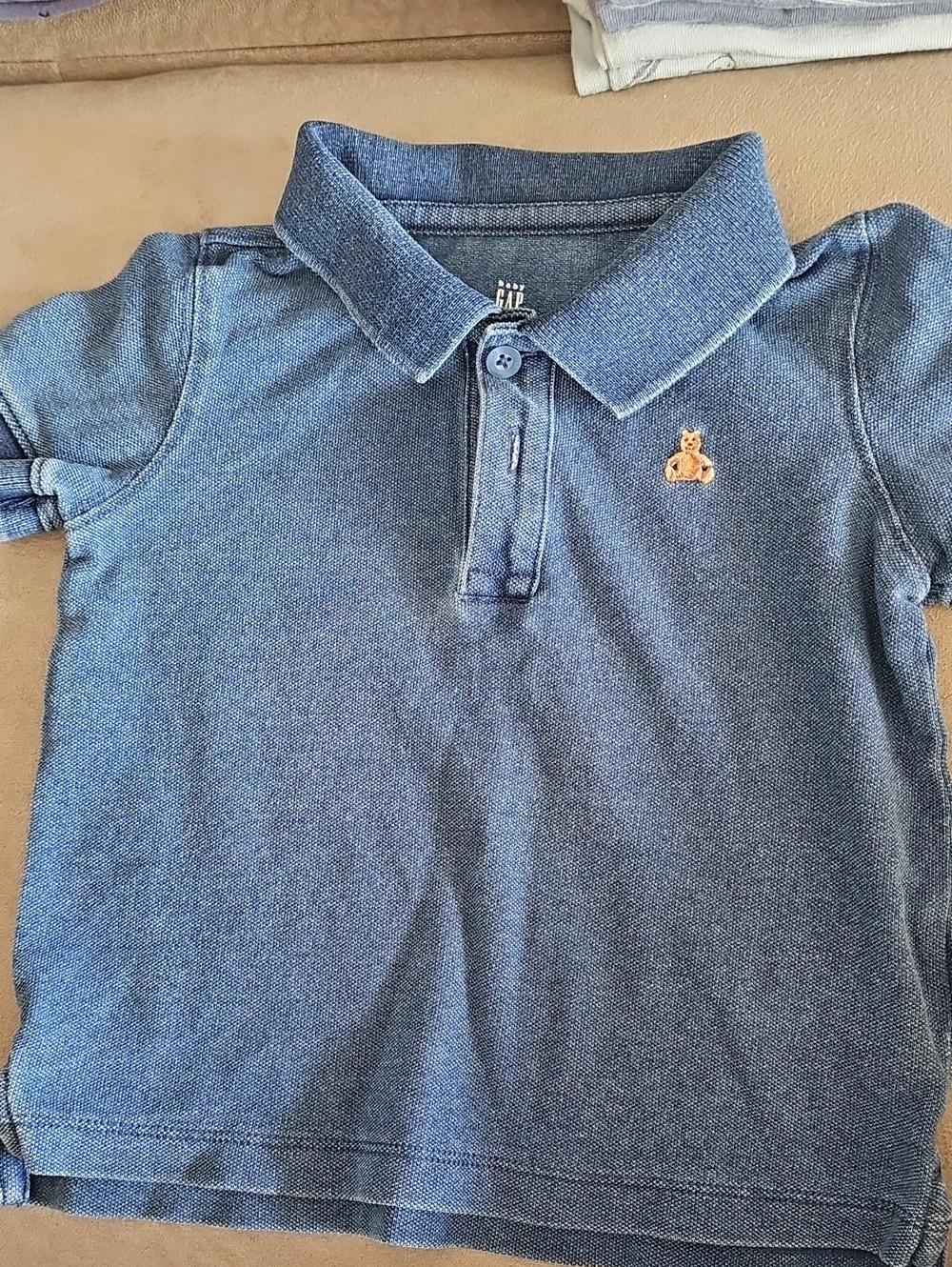 GAP Boys Blue Polo with Bear Patch